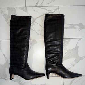 NEW! STAUD WALLY BOOT BLACK PERFORATED LEATHER Sz. 37